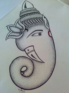 ganesha sketch marriage symbols ganesh tattoo glass painting designs indian drawing