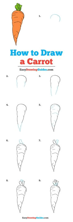 how to draw a carrot really easy drawing tutorial