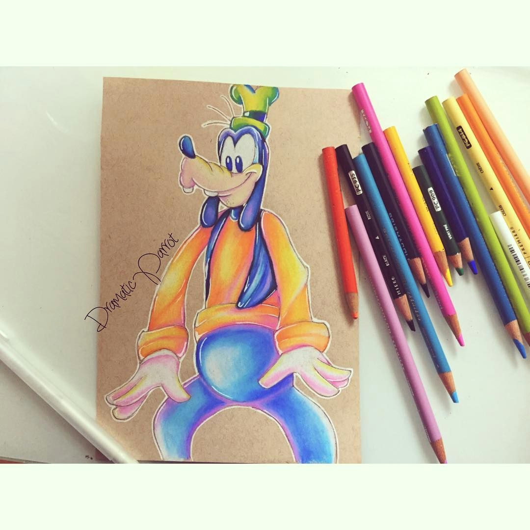 color pencil drawings a goofy