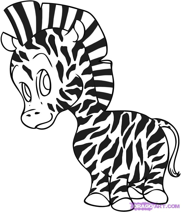 how to draw a cartoon zebra step by step cartoon animals