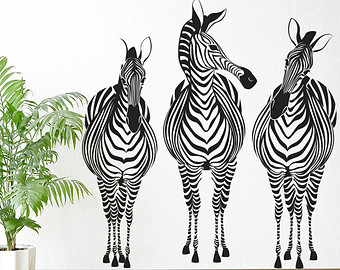 zebra wall sticker decals for home decoration stk1029