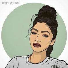 trill artwork of zendaya google search drawing people people drawings zendaya character