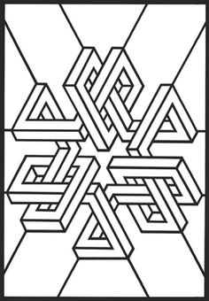geometric design colouring pictures stained glass colouring pages