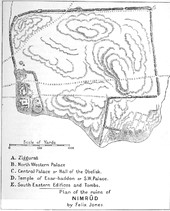 plan of nimrud by felix jones bef 1920