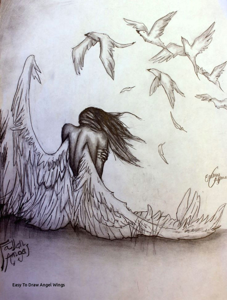 easy to draw angel wings pencil drawings of angels and demons google search