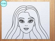 how to draw barbie face