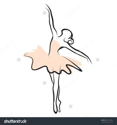 vector illustration of classical ballet figure ballet dancer