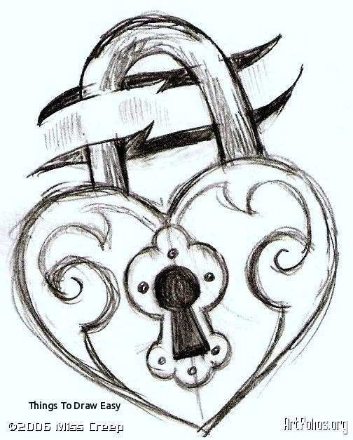 key and lock drawings