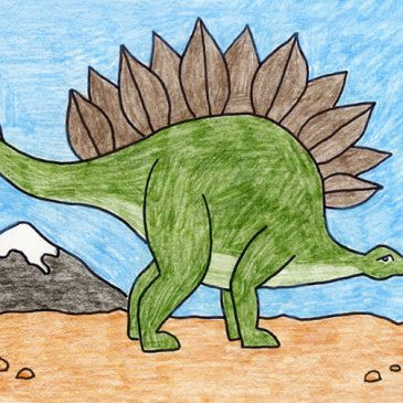 draw a stegosaurus