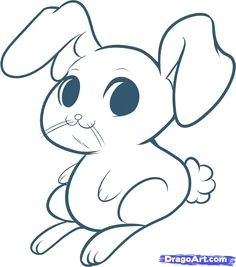 how to draw an easy bunny easy drawings for kids line art bunny
