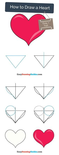 learn how to draw a heart easy step by step drawing tutorial for