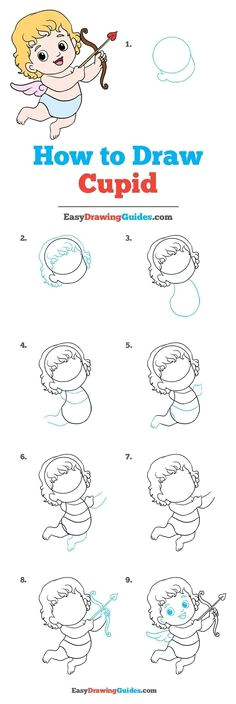 how to draw cupid really easy drawing tutorial