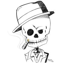 skull gangster drawing gangster drawings skull sketch alchemist drawing ideas
