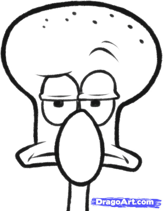 squidward how to draw squidward easy step 5