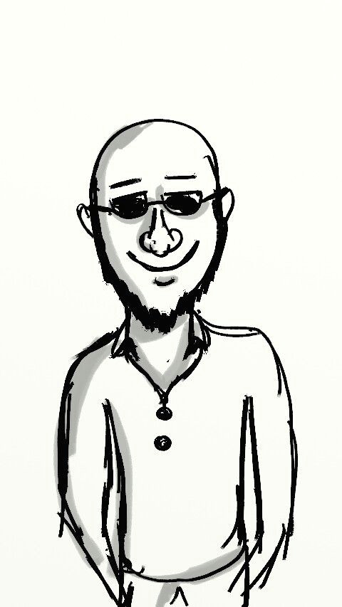 sketch draw artrage sketch fun man glasses shirt