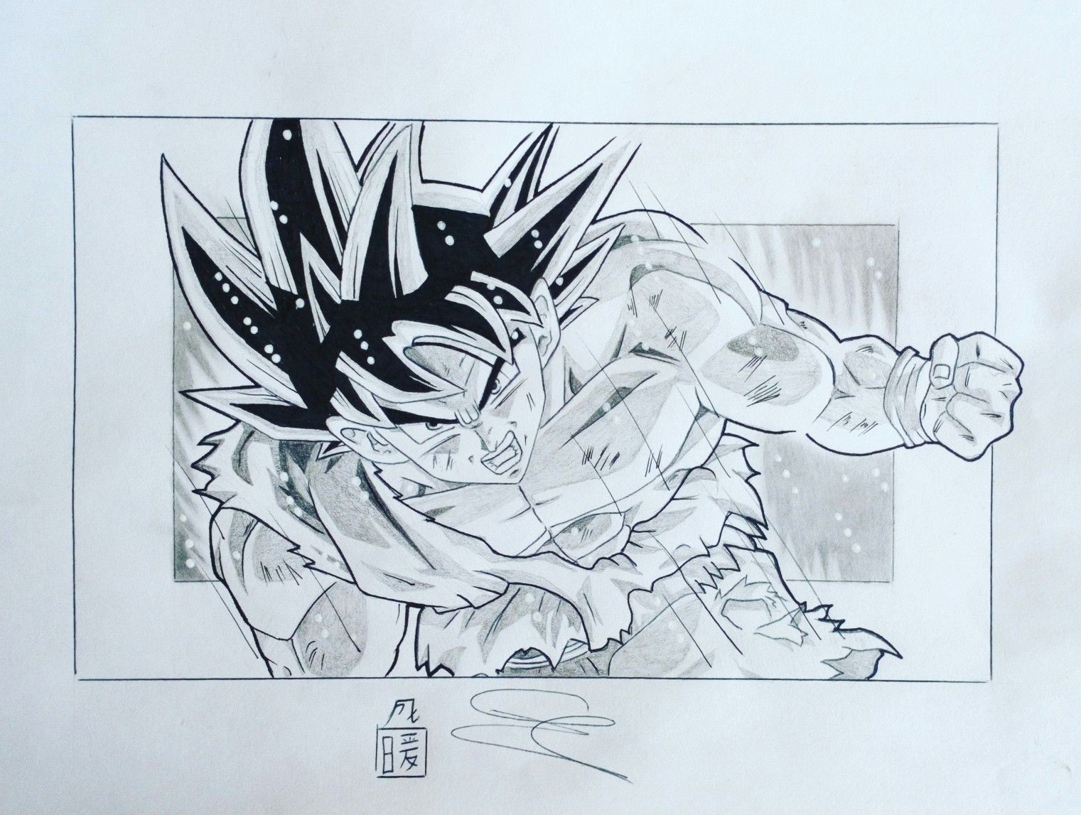 goku ultra instinct drawing