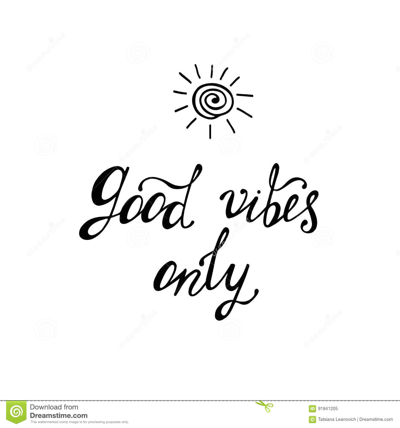 good vibes only inspirational quote about happy