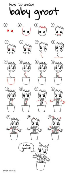 Easy Drawings Groot 939 Best Fun Drawings Images In 2019 Ideas for Drawing