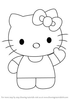 how to draw hello kitty drawingtutorials101 com hello kitty drawing hello kitty art