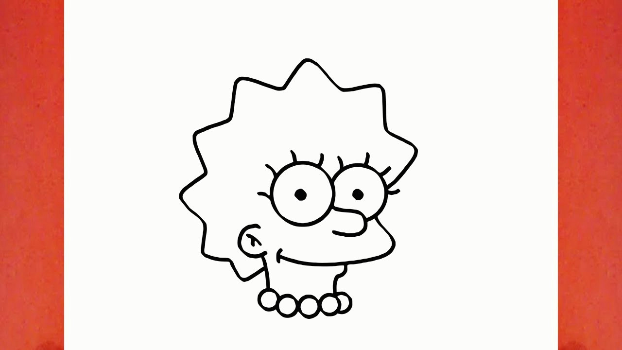 how to draw lisa simpson