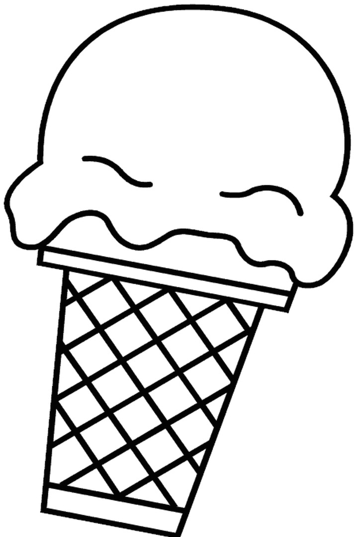 easy coloring sweet ice cream cone easy coloring pages for all