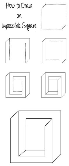 i like how they made this square that looks hard to draw steps to make it look easy