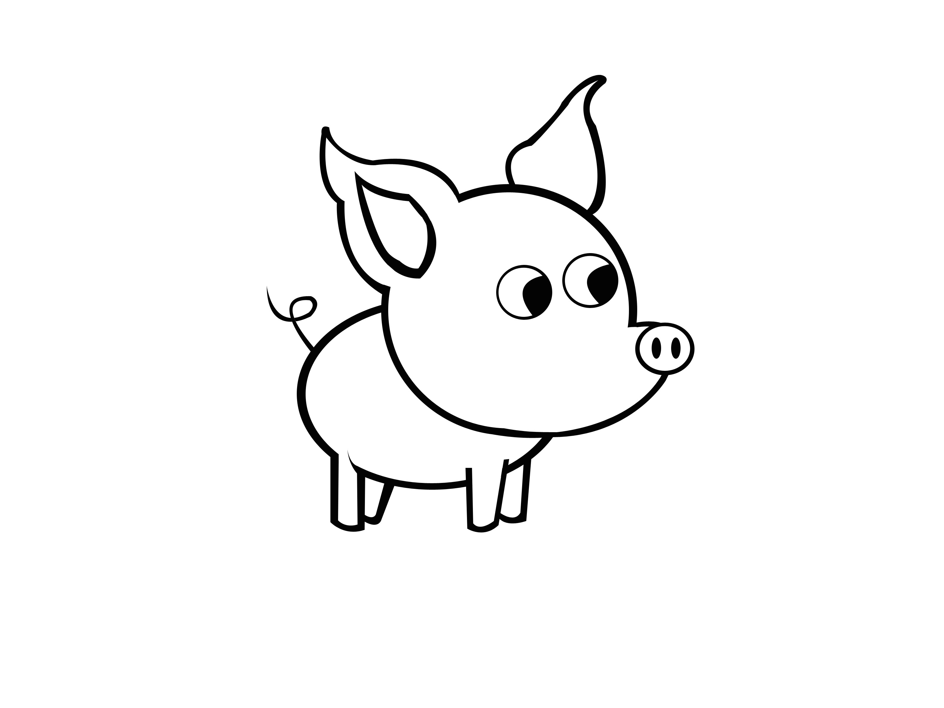 draw a simple pig step 9 jpg