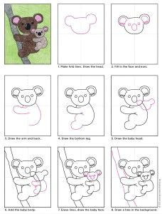 draw a koala bear art projects for kids