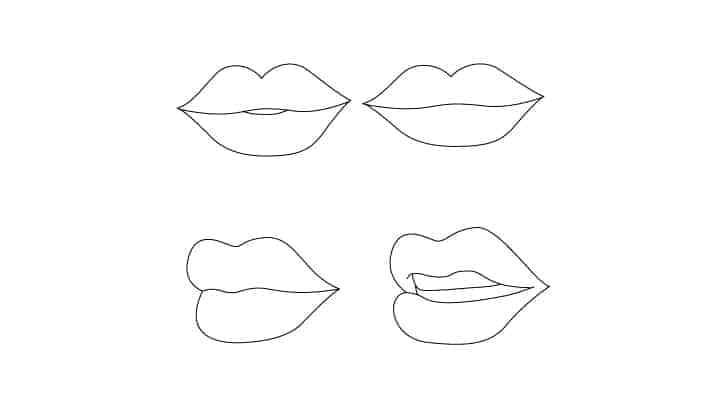learn how to draw lips using this easy step by step image tutorial flick through the images one at a time and draw what you see