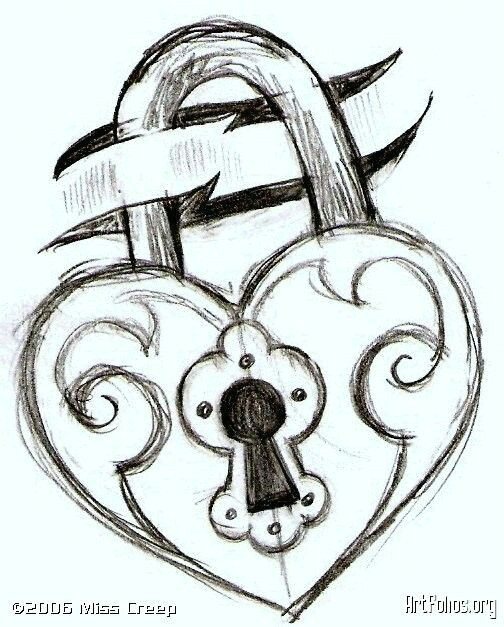 lock drawing arrow drawing easy drawings of love drawings of hearts easy