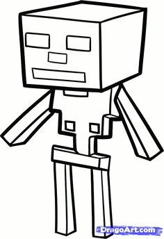 how to draw a minecraft skeleton minecraft skeleton step by step drawing guide by darkonator