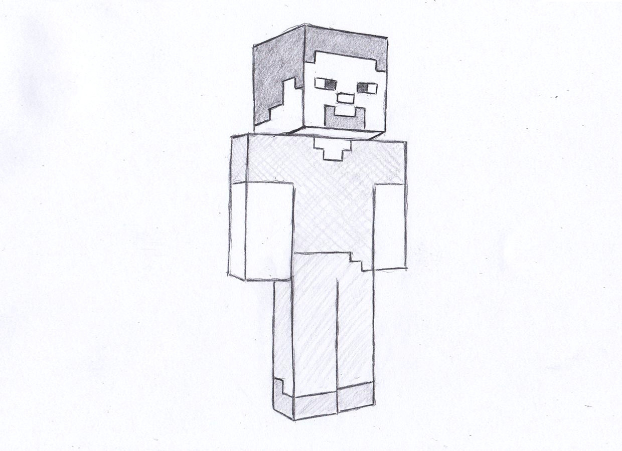 how draw minecraft drawings