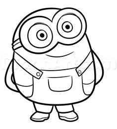 how to draw bob from minions step 7 minion sketch minion drawing minion coloring