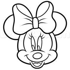 how to draw minnie mouse easy step 6 zeichnungen basteln einfache disney zeichnungen