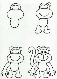 scimmiaa ahv monkey drawing easy cartoon monkey drawing drawing for kids art for