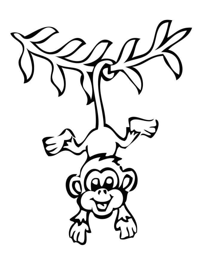 monkey coloring pages