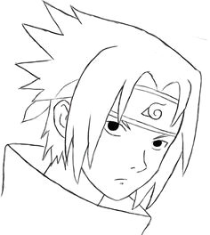 how to draw sasuke