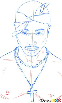 how to draw tupac shakur famous singers