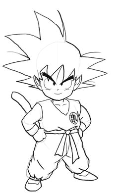 how to draw kid goku a kid version of son goku a ae c c o is a fictional character a superhero and the main protagonist of the dragon ball manga series