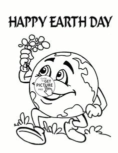 a kinds drawing about earth day coloring page with cute earth day coloring page for kids