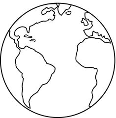 planet earth line art