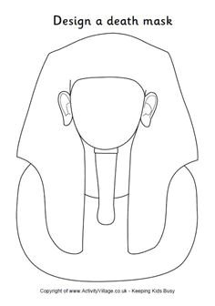 design an ancient egyptian death mask outline illustration egypt games ancient egypt art for
