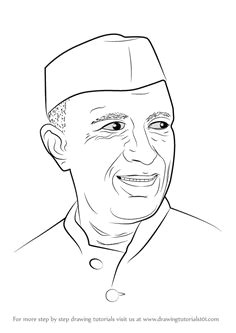 learn how to draw jawaharlal nehru politicians step by step drawing tutorials