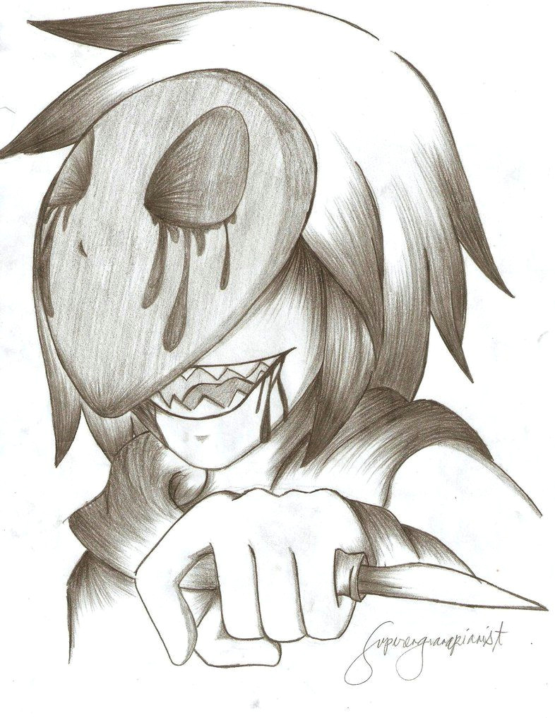 easy creepypasta drawing eyeless jack by superenguanapianist