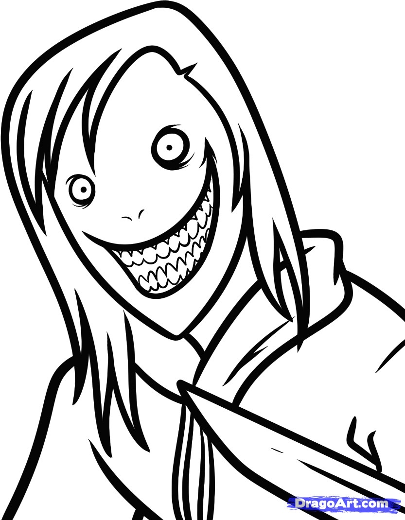 easy how to draw jeff the killer