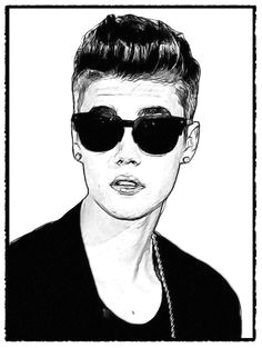 a doodle art work of justin bieber by dan newburn doodle art is a cross between a sketch and a drawing