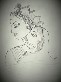 radha krishna sketch by purvi patel