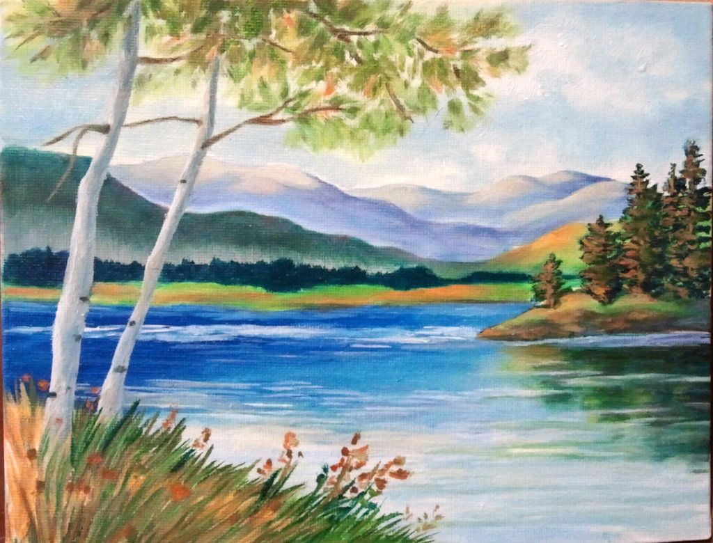 images for easy scenery paintings