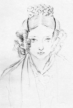 a sketched self portrait by queen victoria aged sixteen november 1835 portrait sketches