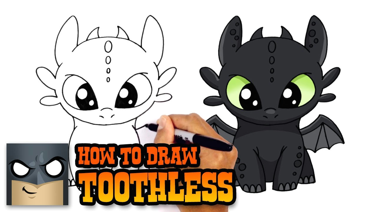 how to draw toothless how to train your dragon